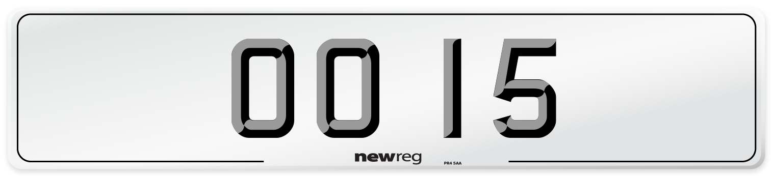 OO 15 Number Plate from New Reg